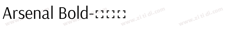 Arsenal Bold字体转换